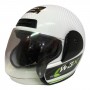 WOGEN YARIM YAZLIK KASK BEYAZ YEŞİL ÇİZGİLİ KARBON DESENLİ